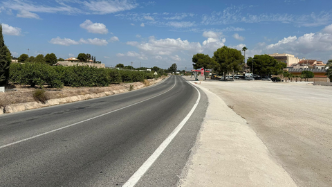 Carretera RM-423 donde se proyecta la construcci&oacute;n de la nueva glorieta en Fortuna
