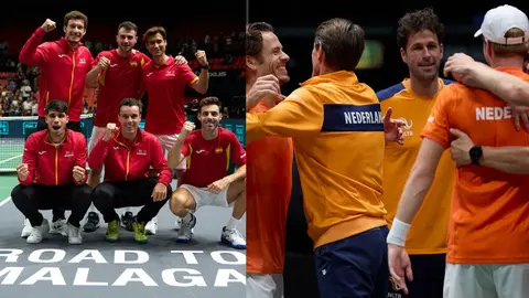 Espa&ntilde;a-Pa&iacute;ses Bajos en la final a 8 de la Copa Davis 2024 (foto: Copa Davis)
