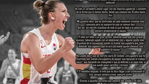 Laura Gil se despide de la selecci&oacute;n espa&ntilde;ola (foto: @Lau_gilcollado en X)
