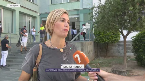 Mar&iacute;a Rendo, Coportavoz de la Coordinadora Feminista de Cartagena (foto: La 7)
