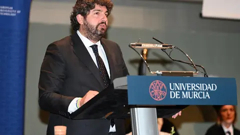 L&oacute;pez Miras, en la Universidad de Murcia | Foto: CARM