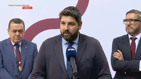 Fernando L&oacute;pez Miras, en el acto del 'D&iacute;a del Empresario y Empresaria en la Regi&oacute;n' (foto: La 7)