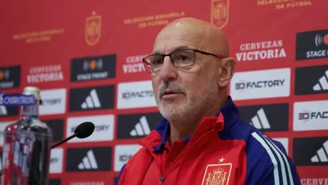 Luis de la Fuente, seleccionador espa&ntilde;ol, en sala de prensa. (Foto: EP)