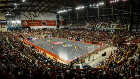 Imagen de un partido del Jimbee Cartagena en el Palacio de los Deportes de Cartagena (foto: La 7)