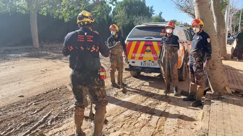 Efectivos de la Regi&oacute;n en Valencia (foto: CARM)