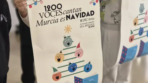 '1200 voces cantan: Murcia es Navidad&rsquo; (foto: Ayuntamiento de Murcia)