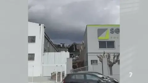Imagen de la explosi&oacute;n (foto: La 7)