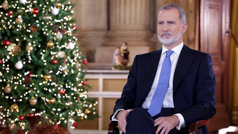 El Rey pronuncia su discurso desde el Palacio Real