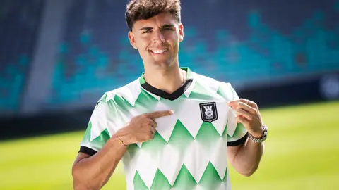 Manuel Pedreno after signing a contract for NK Olimpija Ljubljana, on July 18, 2024 in SRC Stozice, Ljubljana, Slovenia. Photo by Vid Ponikvar / Sportida