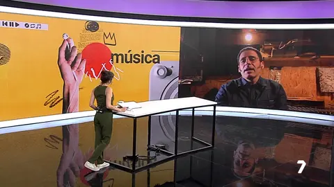 El m&uacute;sico Depedro en 'Las Noticias de la Noche' (foto: La 7)