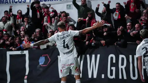 𝑬𝒔𝒕𝒆𝒃𝒂𝒏 𝑺𝒂𝒗𝒆𝒍𝒋𝒊𝒄𝒉, autor del &uacute;nico gol del partido que ha dado la victoria al Real Murcia en Yecla (foto: Real Murcia)