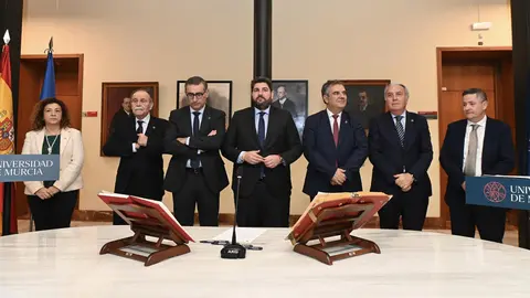 Presidente De La Comunidad, Fernando L&oacute;pez Miras, Preside El Acto De Toma De Posesi&oacute;n De Bartolom&eacute; Vi&uacute;dez Como Nuevo Presidente Del Consejo Social De La Universidad De Murcia - CARM