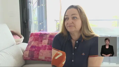 Una de las ucranianas refugiadas residentes en Cartagena (foto: La 7)