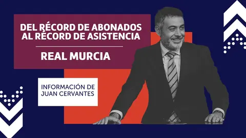 Informaci&oacute;n de Juan Cervantes sobre la &uacute;ltima hora en el Real Murcia: del r&eacute;cord de abonados al r&eacute;cord de asistencia (foto: La 7)