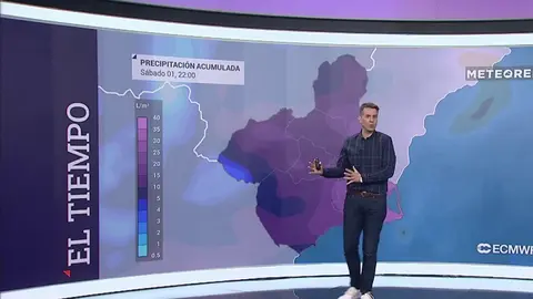 David Jim&eacute;nez, dando la actualidad meteorol&oacute;gica en la Regi&oacute;n para este fin de semana (foto: La 7)