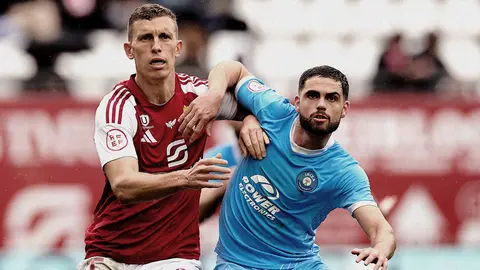 Imagen del encuentro entre el Real Murcia y el Ibiza
