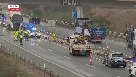 Accidente en la A-7 a la altura de Nueva Condomina (foto: La 7)