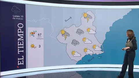 Manoli C&aacute;novas da la previsi&oacute;n del tiempo para el inicio de la semana (foto: La 7)