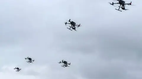 Imagen de archivo de drones utilizados por las Fuerzas Armadas de Ucrania (foto: EP)
