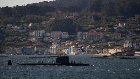 Submarino 'Isaac Peral' llega a Mar&iacute;n (Pontevedra)