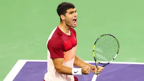 Carlos Alcaraz, en el partido ante Draper