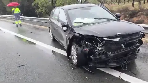 Accidente en la RM-15, a la altura de Bullas (foto: La 7)
