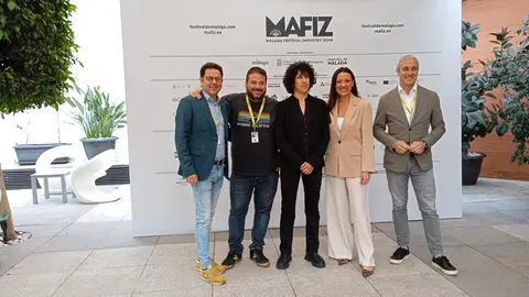 Participantes en la mesa de debate en la que se presentaron las ventajas con las que cuenta la Regi&oacute;n de Murcia para la producci&oacute;n audiovisual
