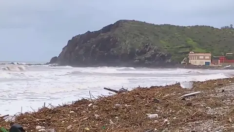 Estragos del temporal en Ramonete, lugar en el que falleci&oacute; un hombre el pasado mes de marzo (foto: La 7)
