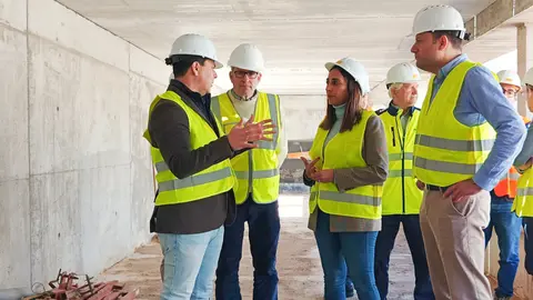La consejera Sara Rubira visita las obras para incrementar la capacidad de reutilizaci&oacute;n en el municipio de San Javier