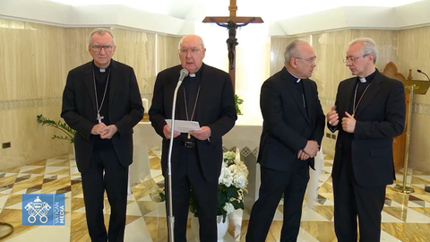 Anuncio de la muerte del Papa Francisco
