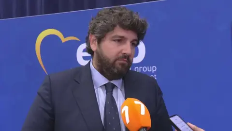 Fernando L&oacute;pez Miras, presidente de la Regi&oacute;n de Murcia (foto: La 7)
