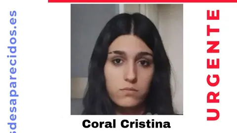 Coral Cristina, menor de 16 a&ntilde;os desaparecida en San Pedro del Pinatar (foto: SOS Desaparecidos)