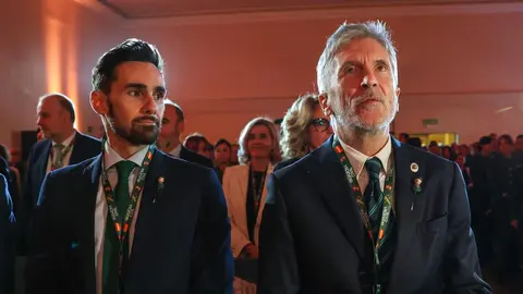 El secretario de Estado de Seguridad, Rafael P&eacute;rez, en un acto junto al ministro del Interior, Fernando Grande-Marlaska (foto: EP)