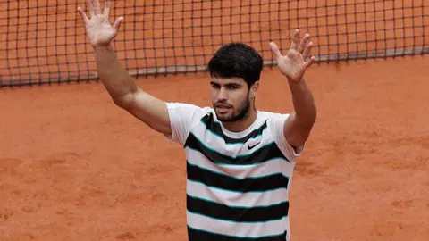 El tenista espa&ntilde;ol Carlos Alcaraz en Roland Garros (foto: EP)