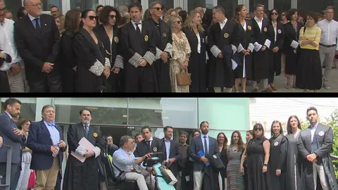 Los jueces y fiscales de Murcia y Cartagena hacen un paro contra las reformas propuestas por el Gobierno de Espa&ntilde;a (foto: La 7)