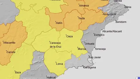Avisos AEMET para este mi&eacute;rcoles 18 de junio en la Regi&oacute;n de Murcia