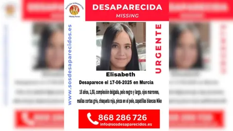 Elisabeth, desparecida en Molina de Segura