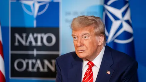 Presidente de Estados Unidos, Donald Trump, en la cumbre de la OTAN (foto: EP)