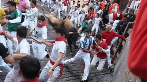 Encierro de San Ferm&iacute;n de este mi&eacute;rcoles 9 de julio de 2025 (foto: EP)