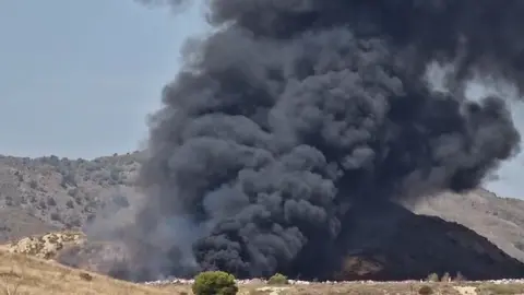 Incendio en el Ecoparque de Mazarr&oacute;n  (foto: La 7)