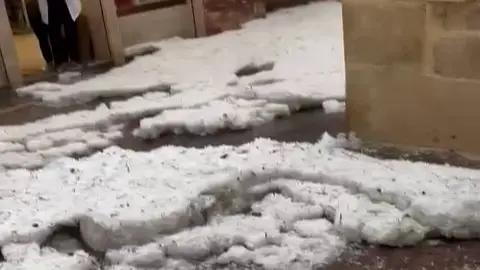 Granizo en Caravaca de la Cruz
