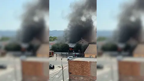 Imagen del incendio en la Pe&ntilde;a Huertana La Crilla de Puente Tocinos
