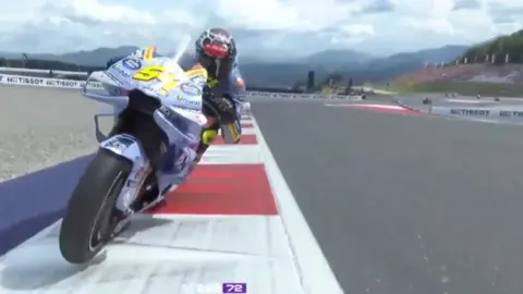 Ferm&iacute;n Aldeguer, durante la carrera (foto: captura MotoGP)