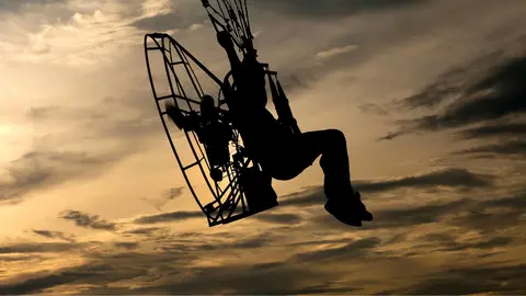 Imagen de archivo de un paramotor