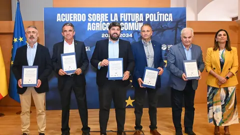 Las asociaciones agrarias y el Gobierno regional suscriben el acuerdo de posicionamiento com&uacute;n sobre la futura PAC