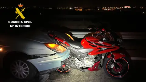 Motocicleta accidentada en el siniestro vial (foto: GC)