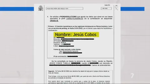La Guardia Civil confirma que el portal que atacaba a L&oacute;pez Miras fue creado por Jes&uacute;s Cobos, exsecretario de Comunicaci&oacute;n del PSOE en Cartagena (foto: La 7)