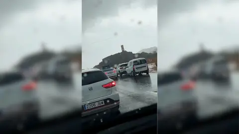 Corte en la autov&iacute;a de La Manga