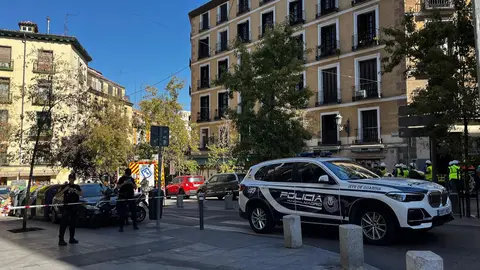 Derrumbe de un edificio en la zona de &Oacute;pera en Madrid
