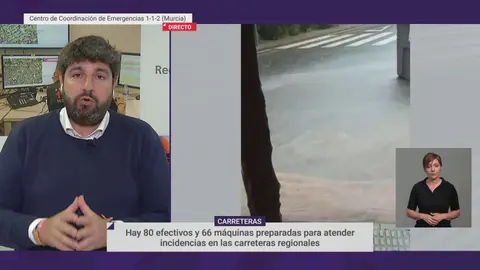 L&oacute;pez Miras desde la sede del 1-1-2 (foto: La 7)